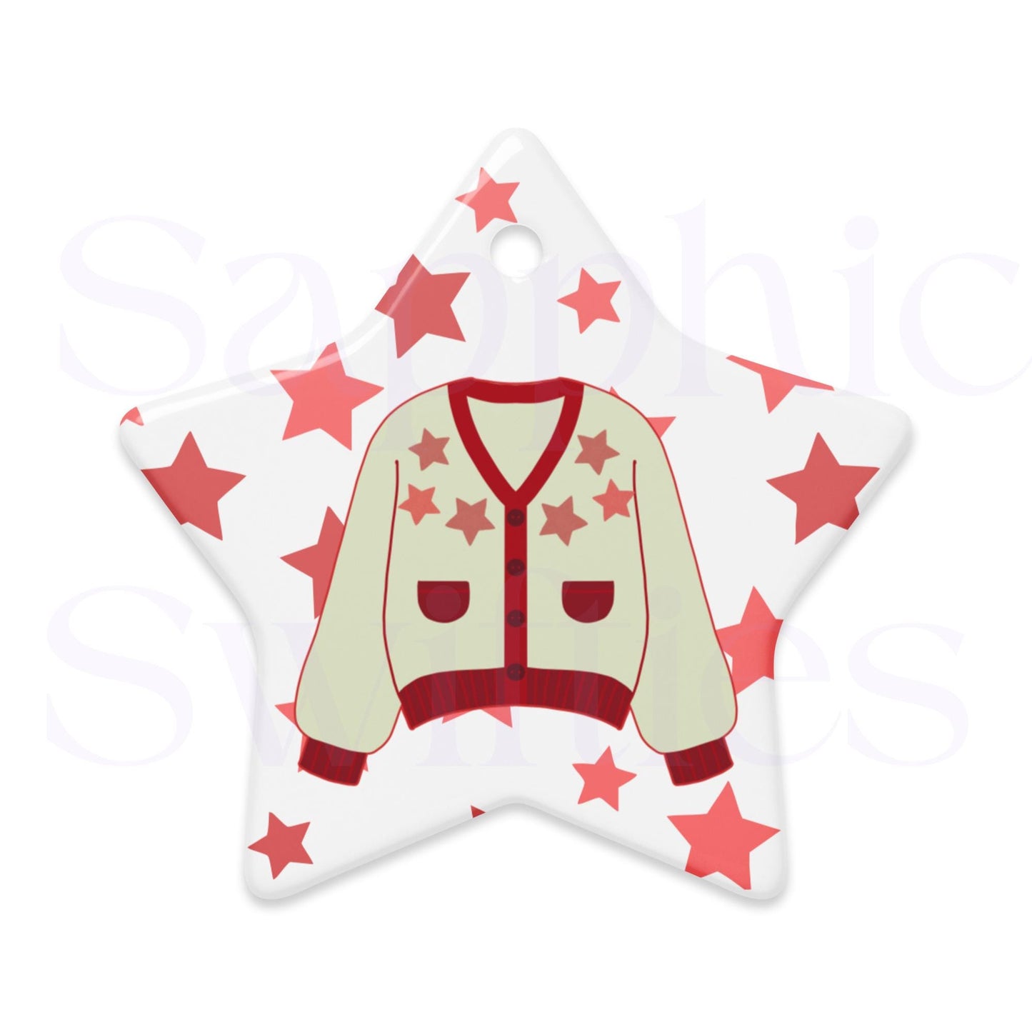 RED Cardigan Swiftie Star Ornament