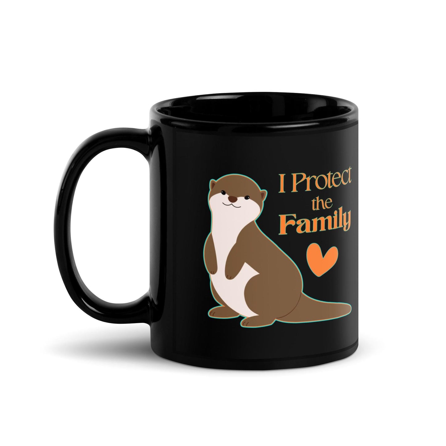 I Protect the Family Otter Figure Mug