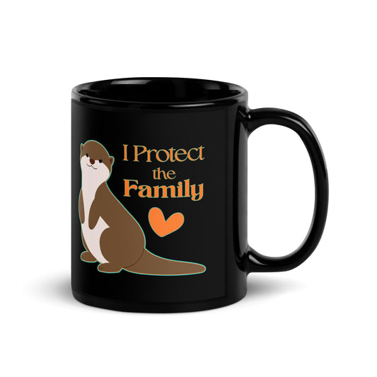 I Protect the Family Otter Figure Mug