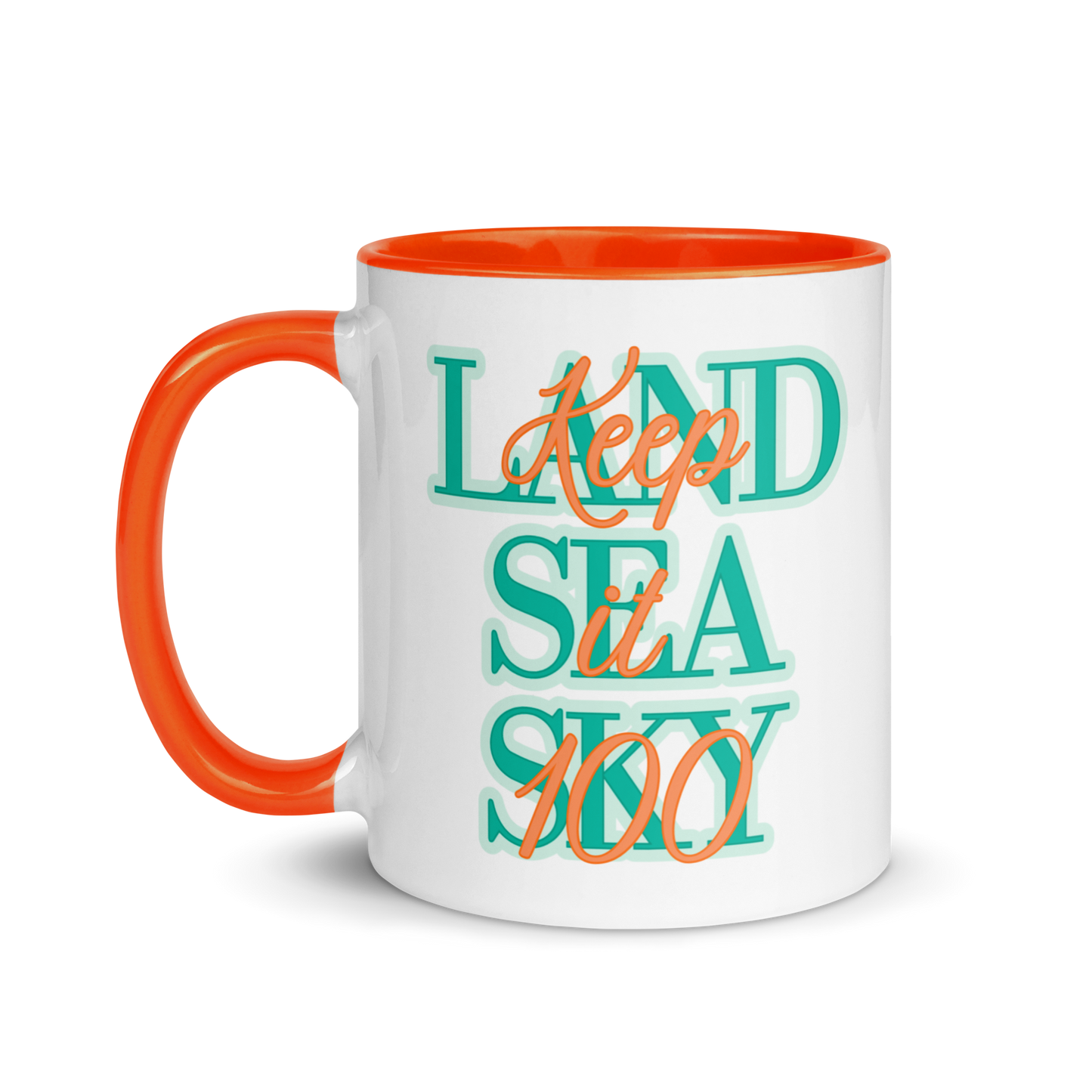 Keep it 100 Land Sea Sky Mug