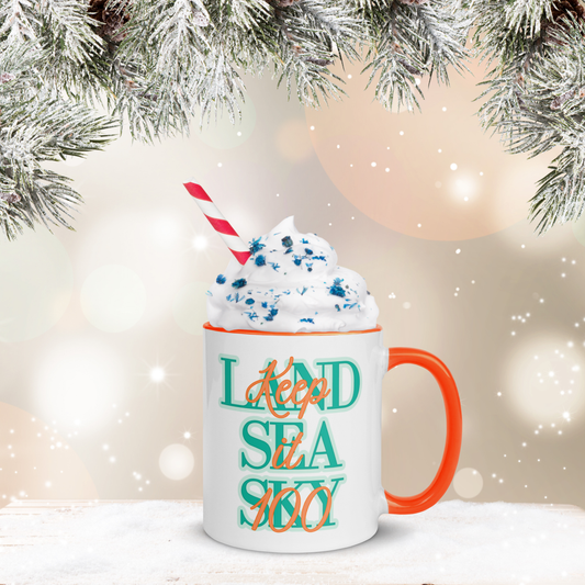 Keep it 100 Land Sea Sky Mug