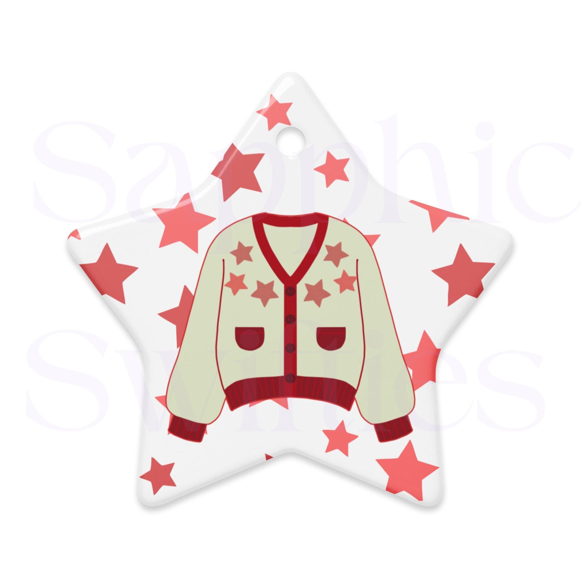 RED Cardigan Swiftie Star Ornament