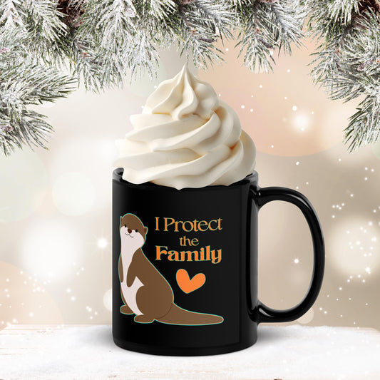I Protect the Family Otter Figure Mug