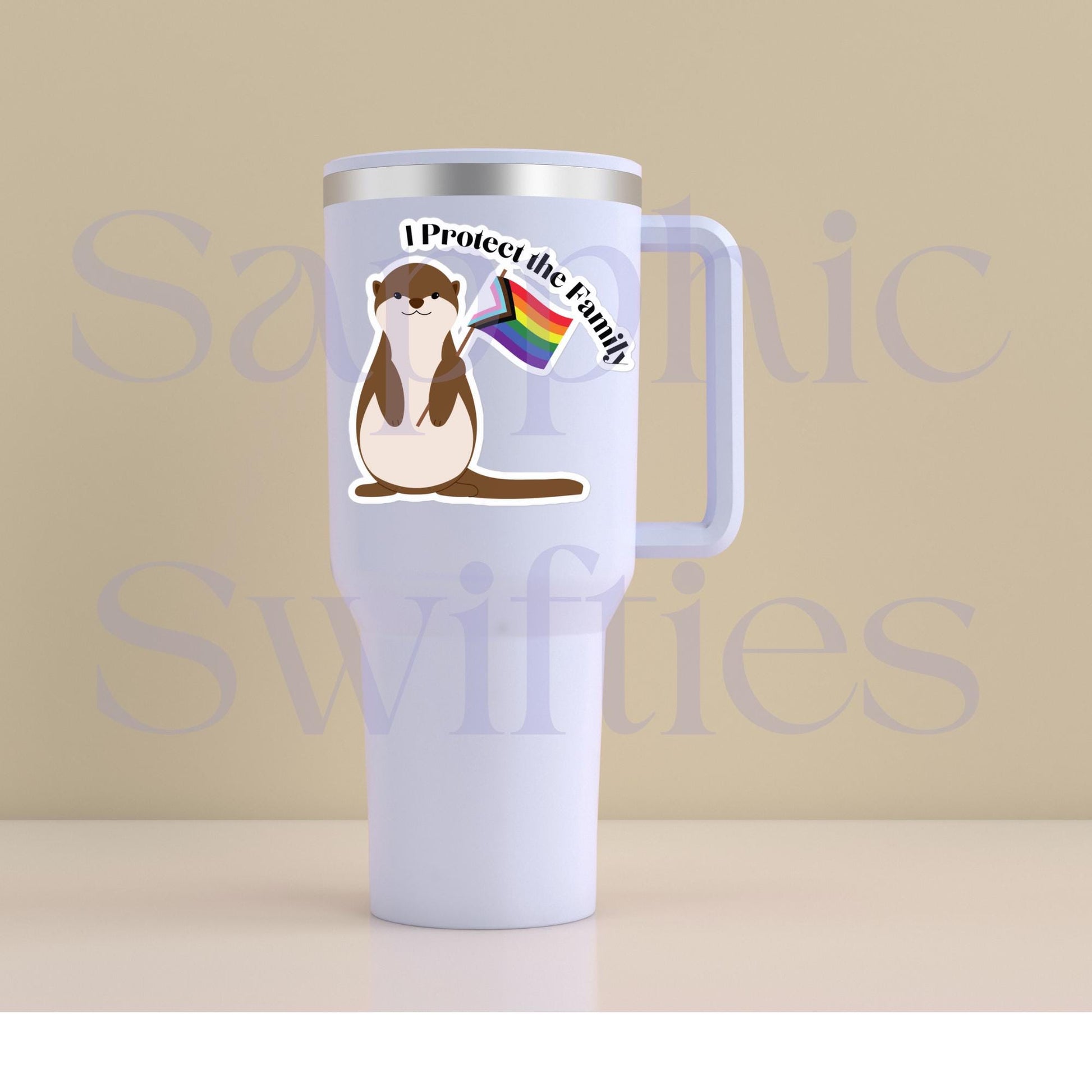 I Protect the Family LGBTQ+ Otter Sticker