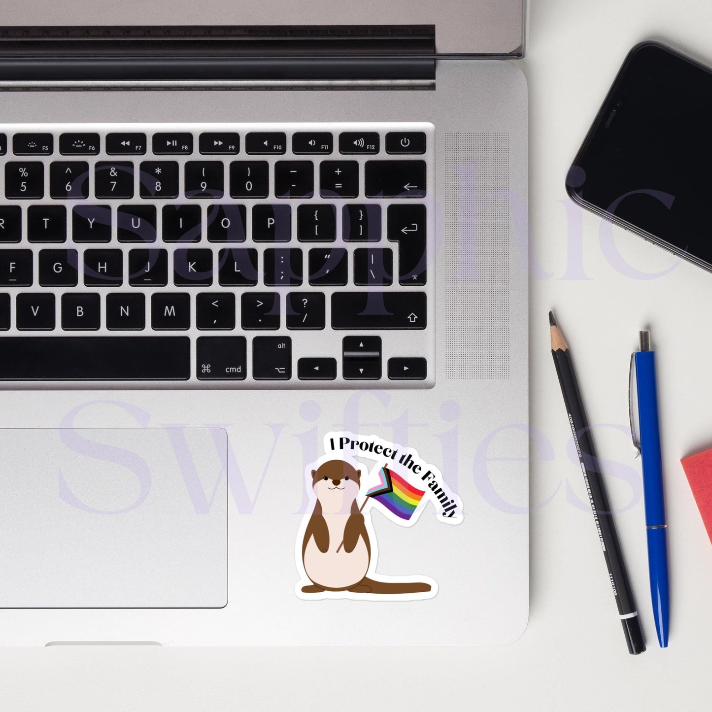 I Protect the Family LGBTQ+ Otter Sticker