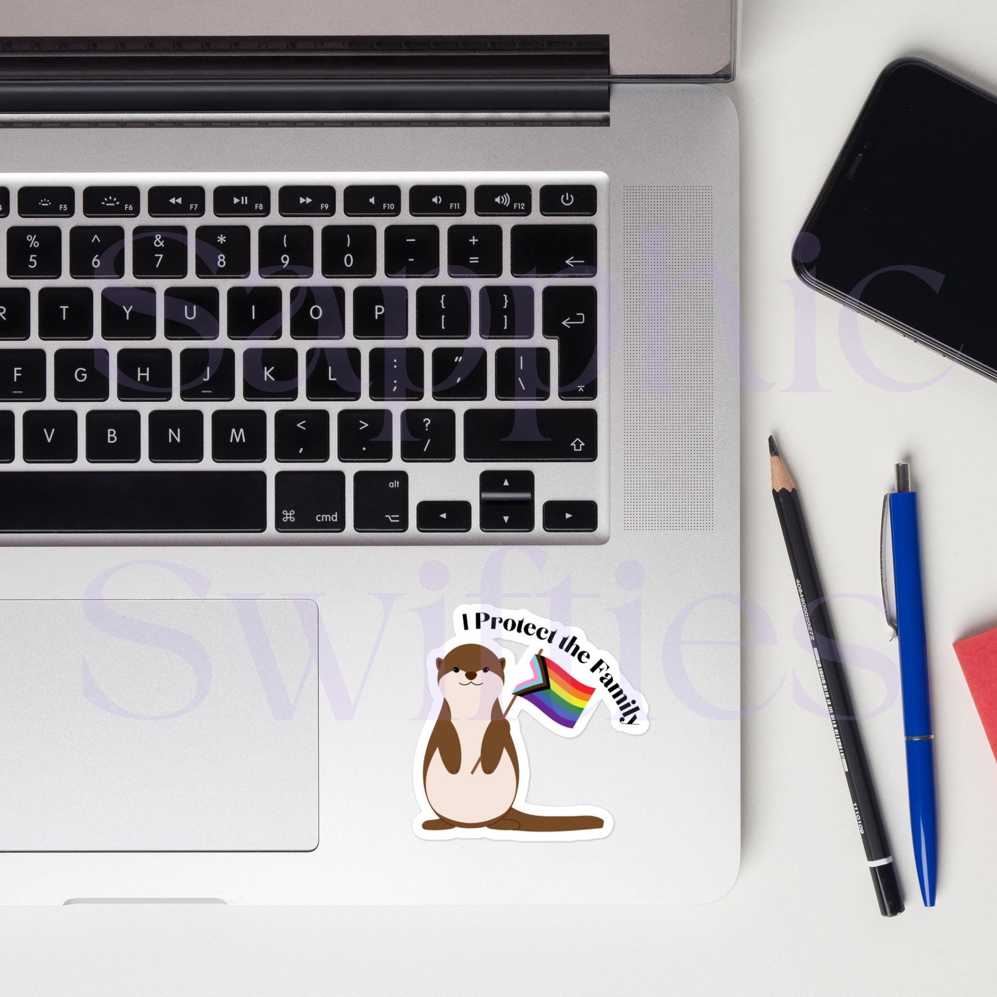 I Protect the Family LGBTQ+ Otter Sticker