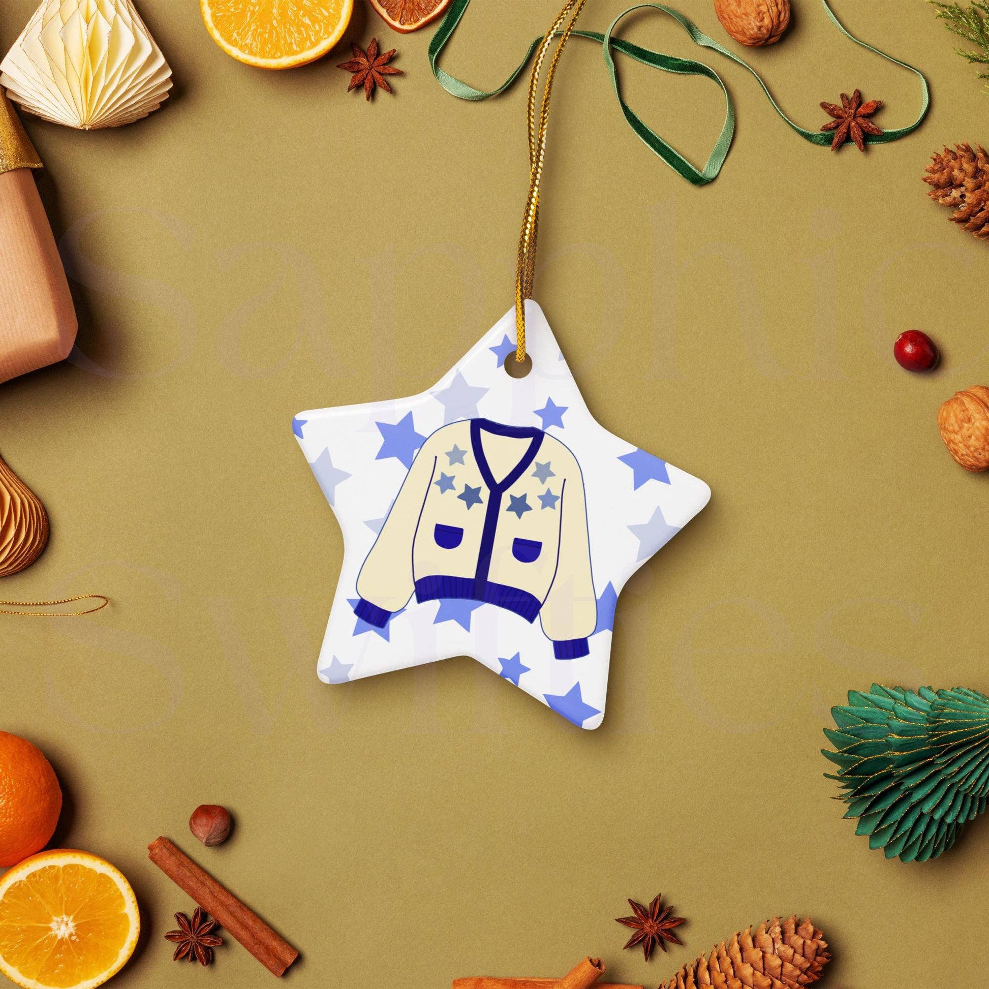 Folklore Cardigan Swiftie Star Ornament