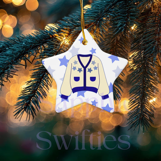 Folklore Cardigan Swiftie Star Ornament