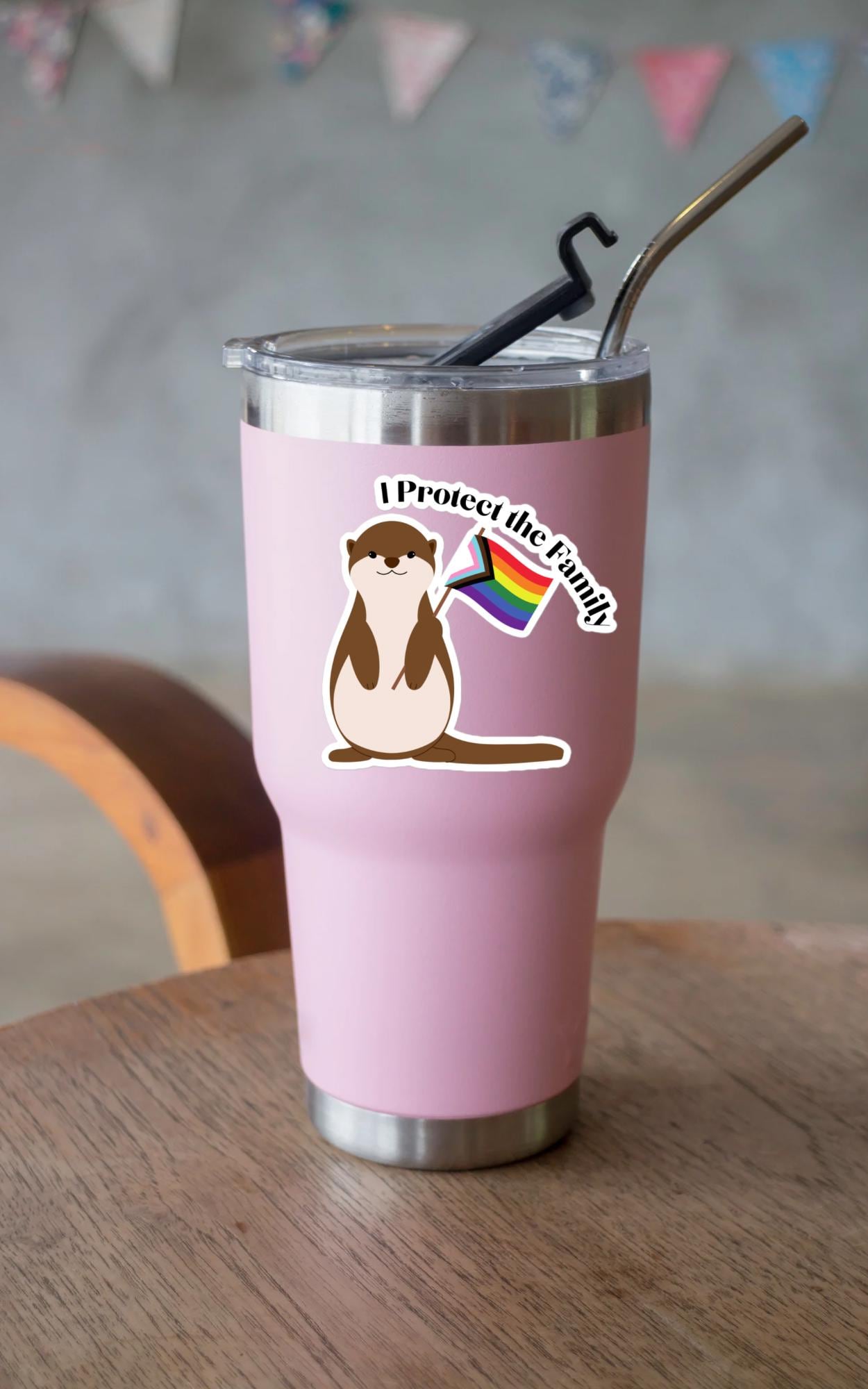 I Protect the Family LGBTQ+ Otter Sticker