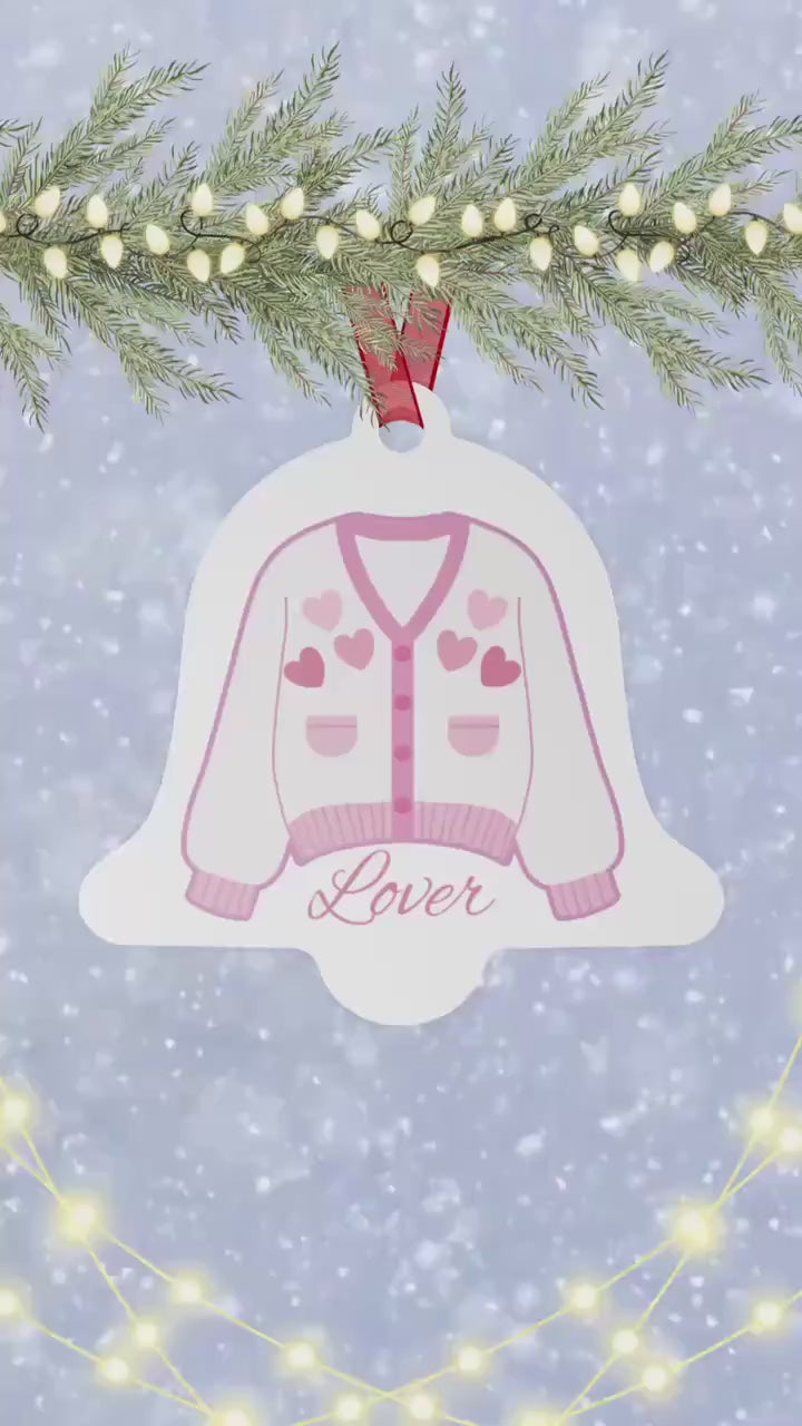 Lover Cardigan Swiftie Metal Bell Ornament